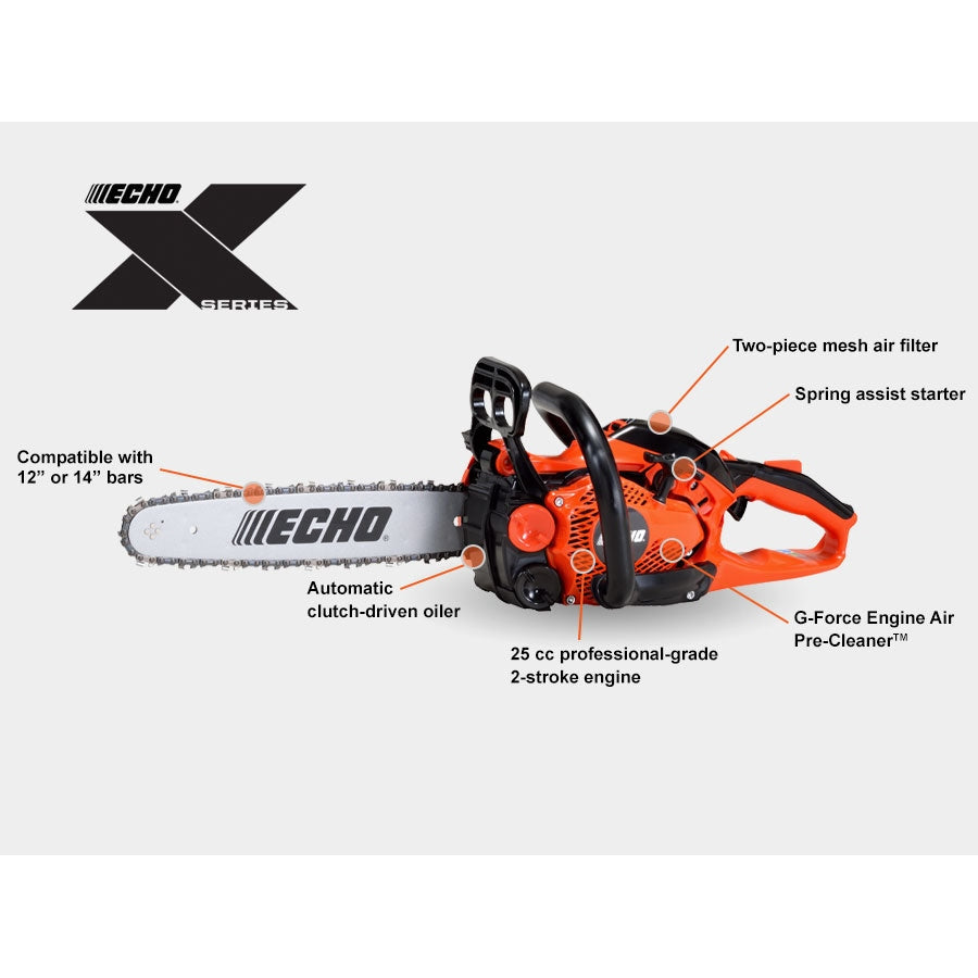 Echo Gas Chainsaw 25cc 12in Bar CS2511P