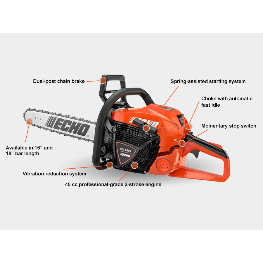 Echo Chainsaw 45cc 18in Bar CS4510